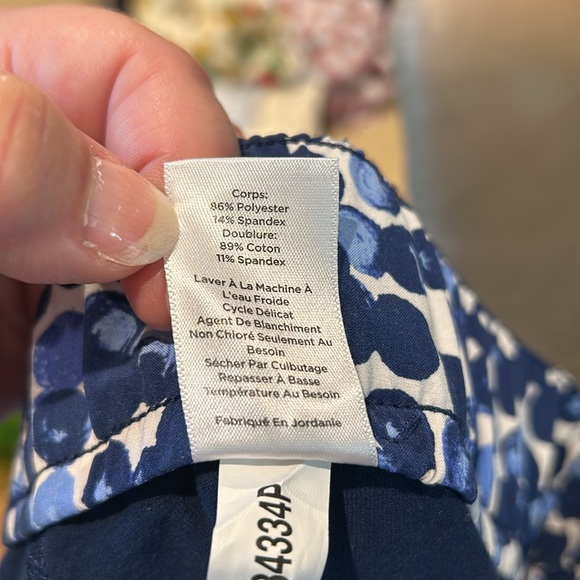 T by Talbots Blue White Mini Skort Skirt Size P XS - Picture 10 of 10